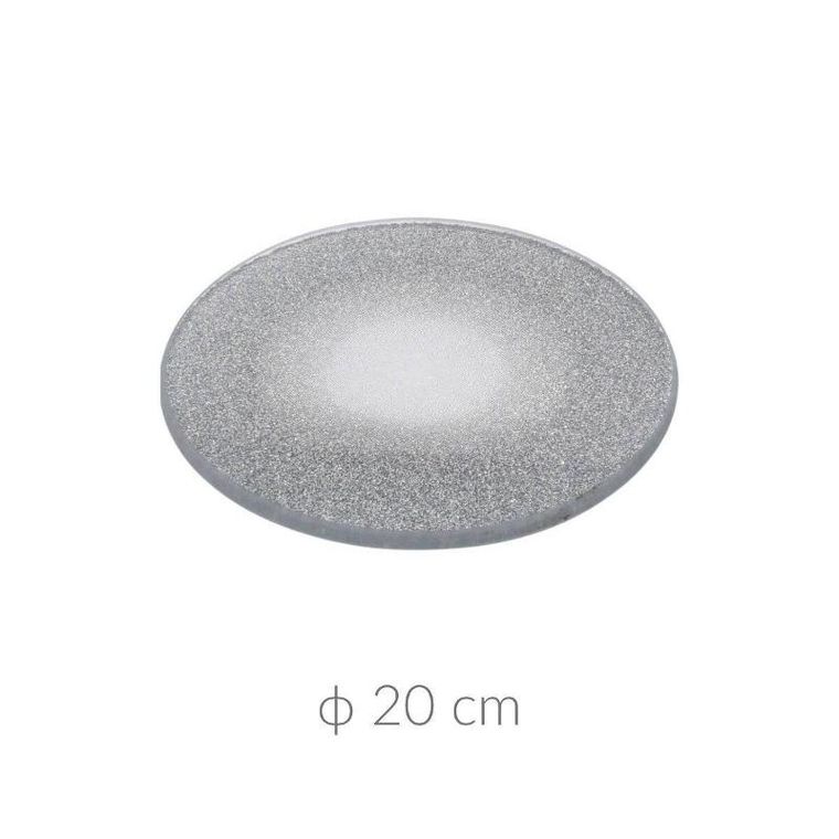 Home Styling Collection, talerz dekoracyjny, srebrny brokatowy