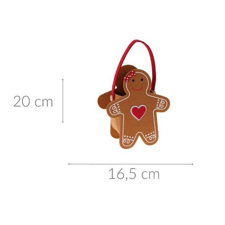 Home Styling Collection, torba filcowa z bożonarodzeniowym motywem, 16.5-20 cm