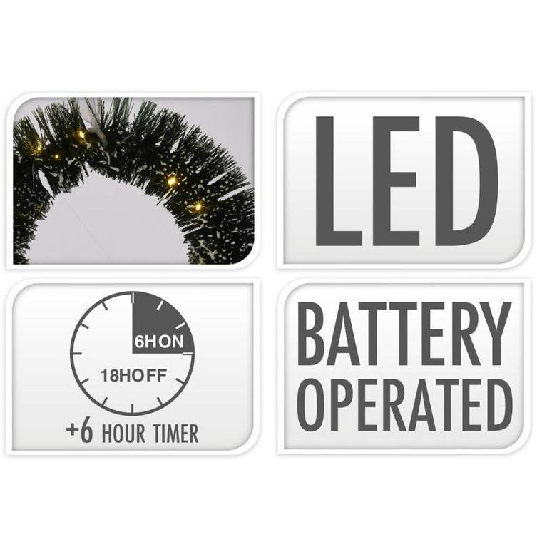 Home Styling Collection, wianek świąteczny z oświetleniem led, ø 30 cm