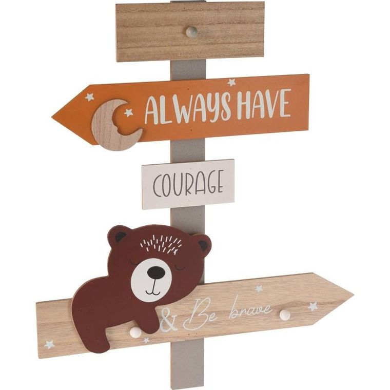 Home Styling Collection, wieszak na ubrania dla dzieci, zoo, 44-3,5-51,5 cm