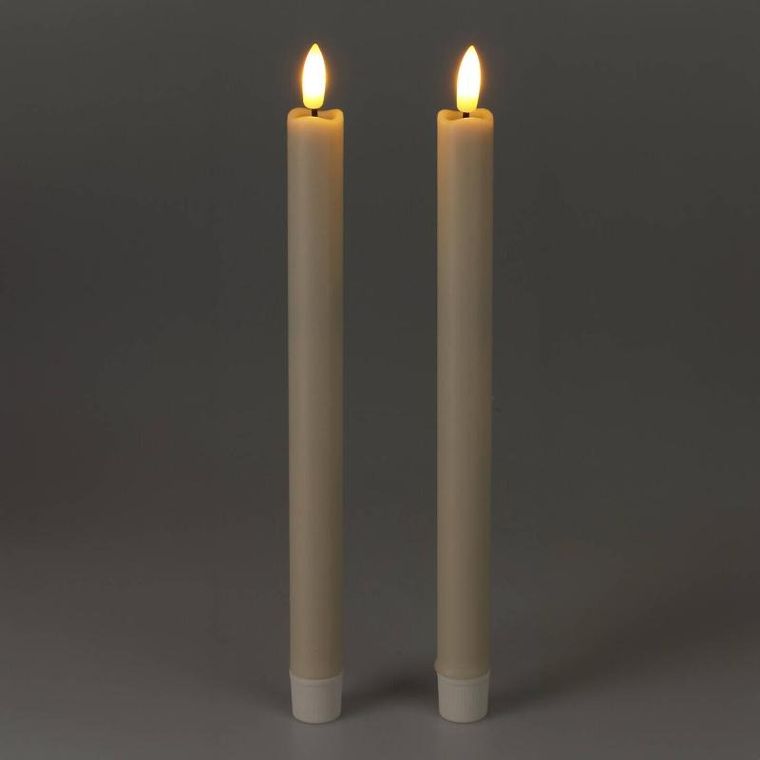 Home Styling Collection, woskowane świece stołowe z led, 25 cm