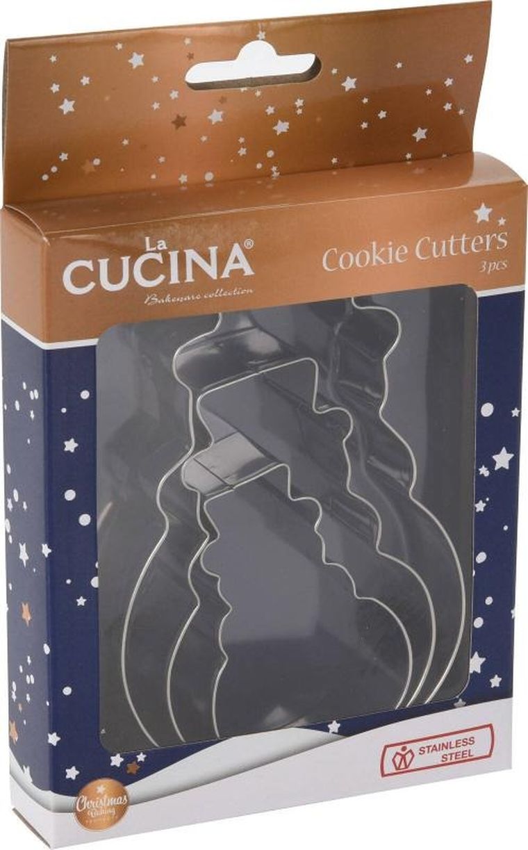Home Styling Collection, wykrawaczki do ciastek, motyw świąteczny, 3 szt.