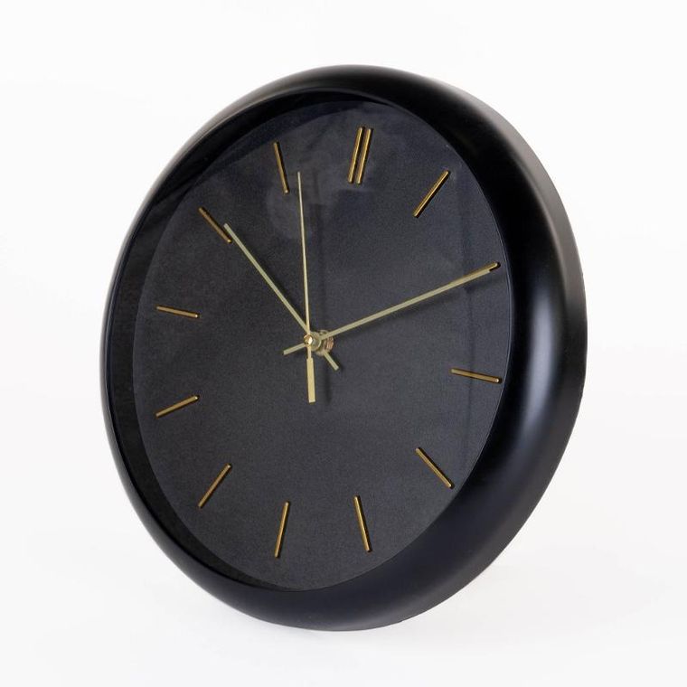 Home Styling Collection, zegar ścienny, nowoczesny, złote wskazówki, Ø 31 cm