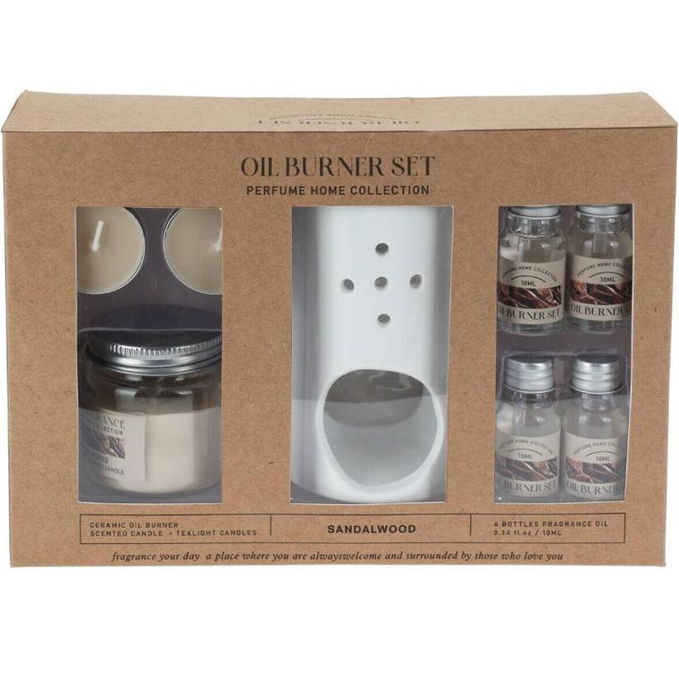 Home Styling Collection, zestaw zapachowy, kominek z olejkami, świece, drzewo sandałowe