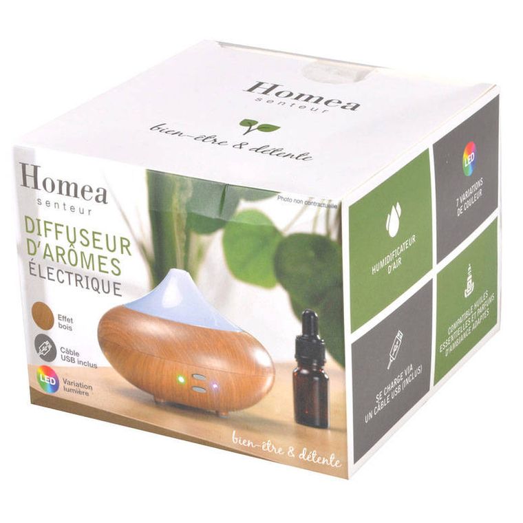 Homea, nawilżacz powietrza w kształcie kropli, podświetlenie LED