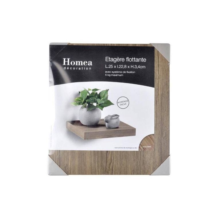 Homea, półka wisząca na ścianę z MDF, dł. 25 cm