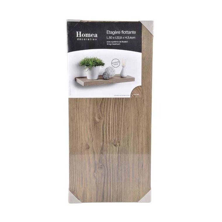 Homea, półka wisząca na ścianę z MDF, dł. 50 cm