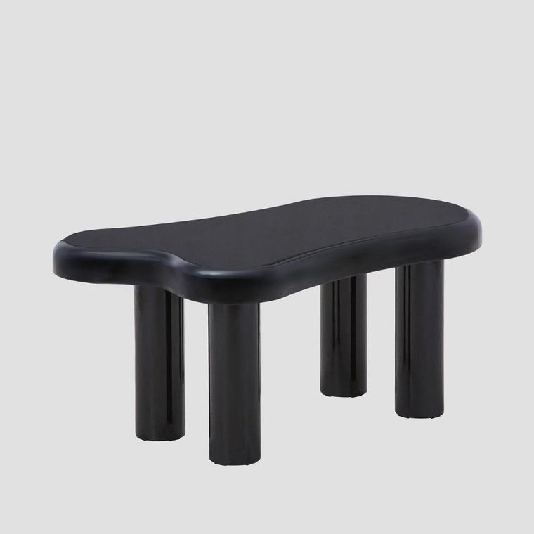 Homla, Alto, stolik kawowy, lakierowany, czarny, 100-60-45 cm