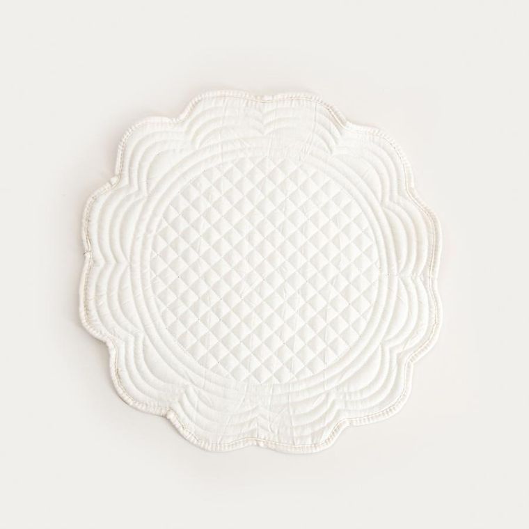 Homla, Alven, maty stołowe, ecru okrągłe z pikowaniem, 38 cm, 2 szt.