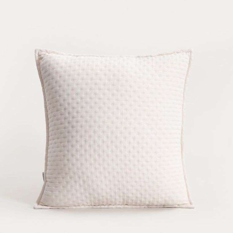 Homla, Anisha, poszewka, ecru z ozdobnym pikowaniem, 45-45 cm