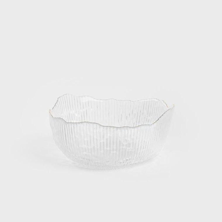 Homla, Apola, miska, ryflowana transparentna, rozmiar M, 7,5-17 cm