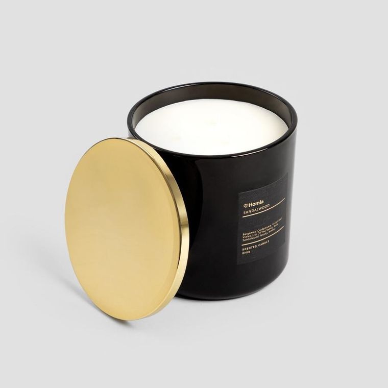 Homla, Aura, świeca zapachowa, Sandalwood, 870 g