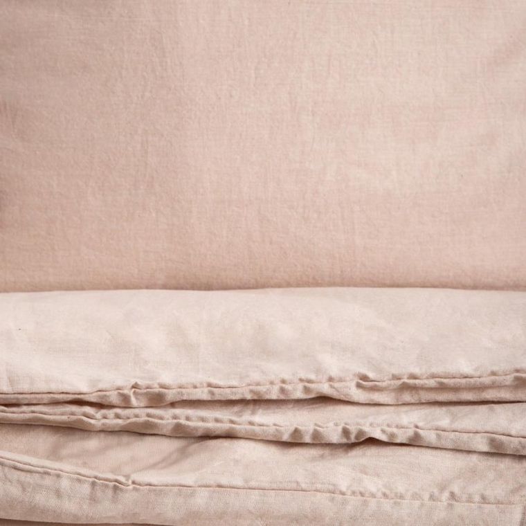 Homla, Avelia, pościel, satynowa z domieszką wiskozy beżowa, 200-220 cm