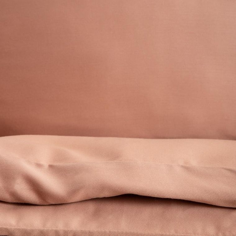 Homla, Avelia, pościel, satynowa z domieszką wiskozy ciemnobeżowa, 140-200