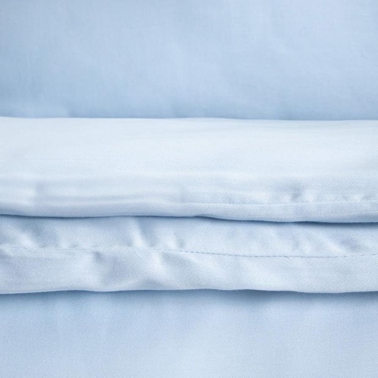Homla, Avelia, pościel, satynowa z domieszką wiskozy niebieska, 220-200
