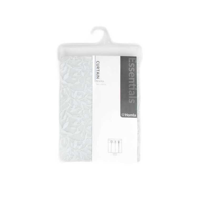Homla, B2 Essentials Voal With Flock, Rings, firanka, biała woal z nadrukiem, 140-250 cm