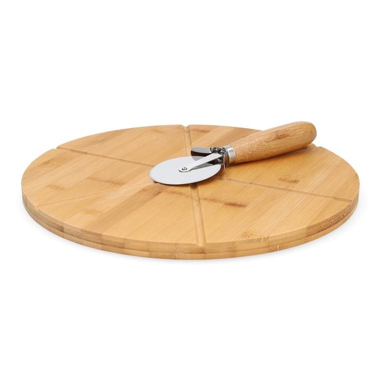 Homla, Bambou, Deska do serwowania pizzy z nożykiem, 32 cm, ALL 958384