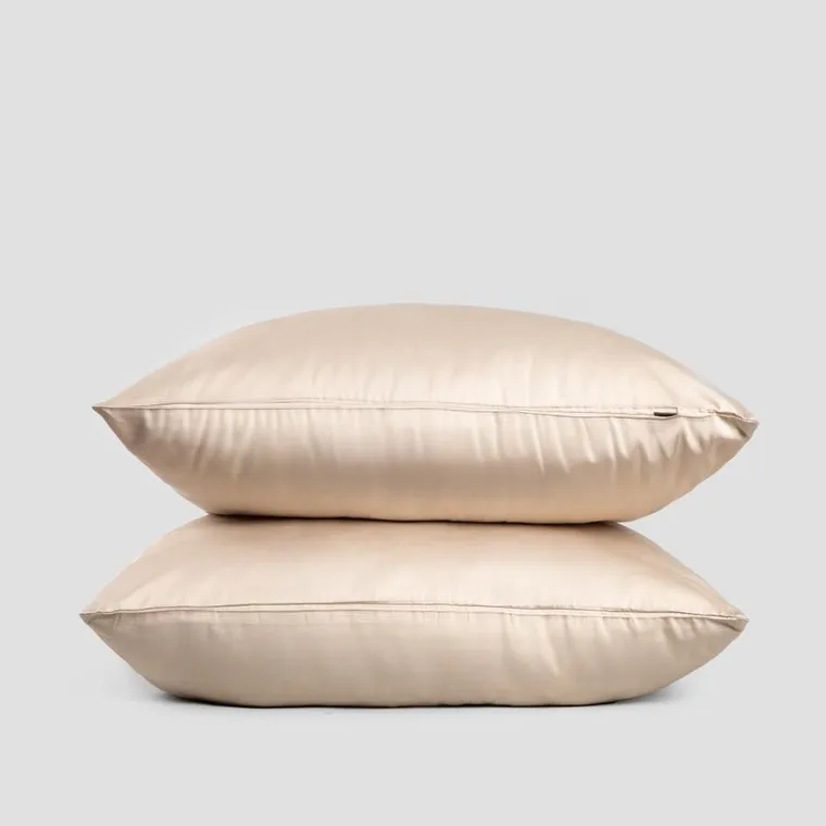 Homla, Bamsa, zestaw dwóch poszewek, bambusowych, beżowych, 70-80 cm, 738494