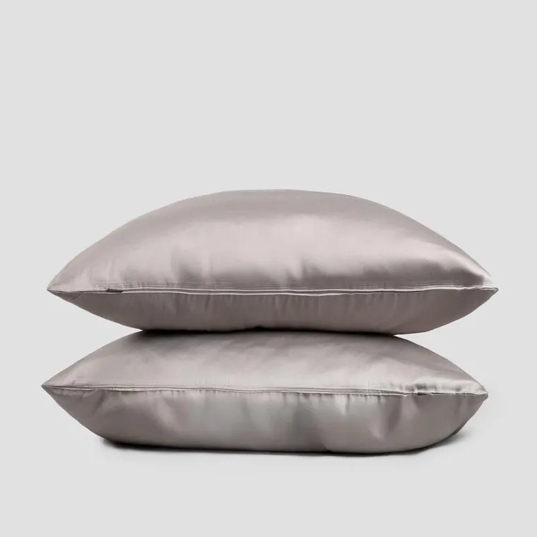 Homla, Bamsa, zestaw dwóch poszewek, bambusowych, szarych, 70-80 cm, 738517