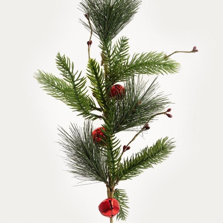 Homla, Bell, gałązka z czerwonymi dzwonkami, 62 cm, 751325