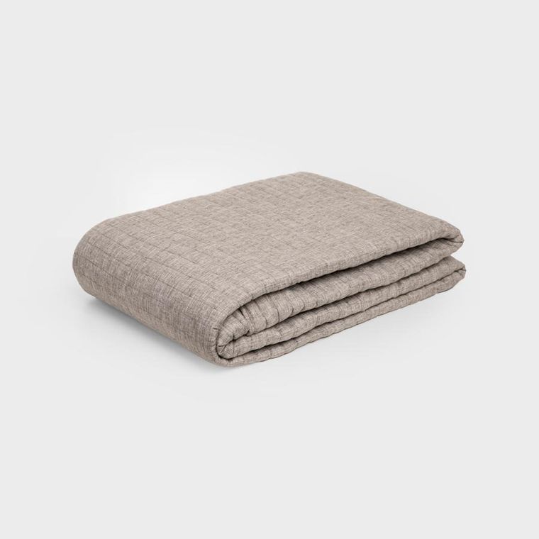 Homla, Bristles, narzuta w pikowane pasy, szara, 200-220 cm