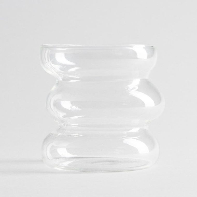 Homla, Bubbly, szklanka, transparentna, przekrzywiona, 0,45l, 739118