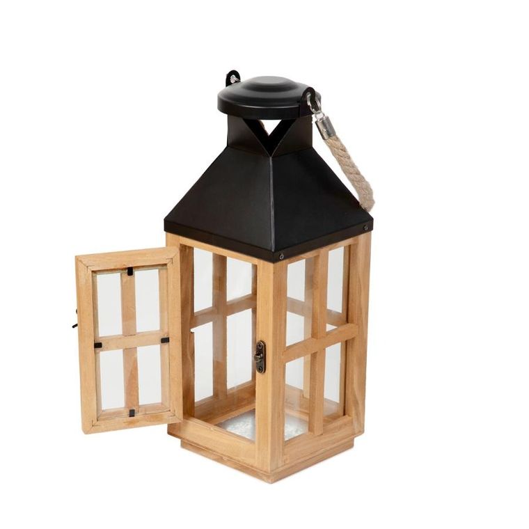 Homla, Burel, latarnia, drewniana, 12,5-12,5-31 cm