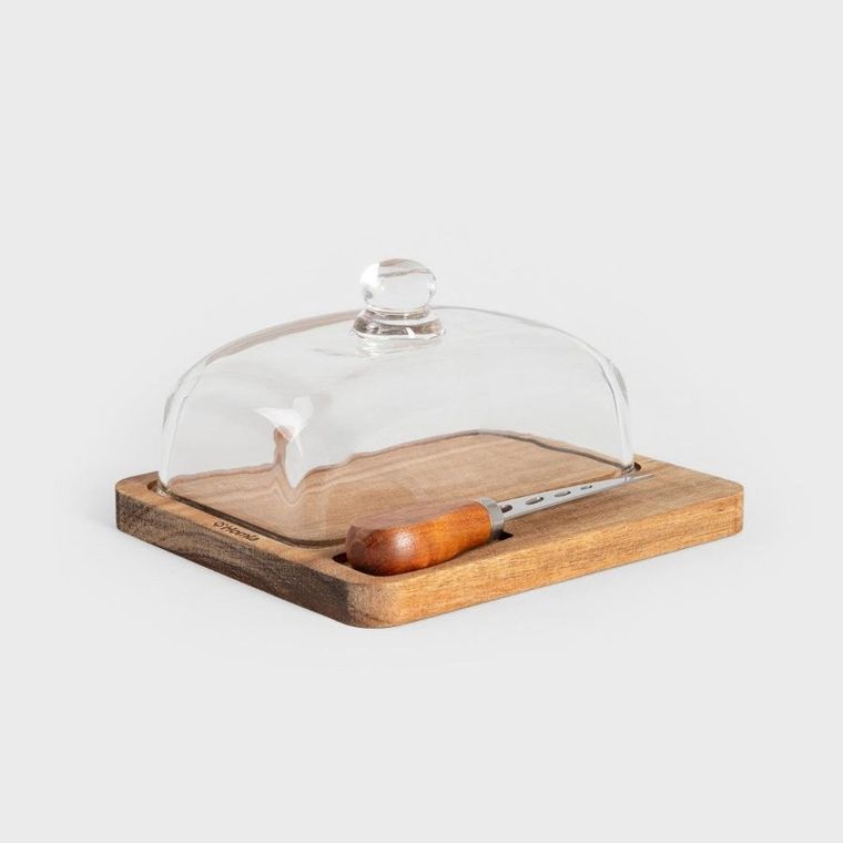 Homla, Carlos, maselniczka z nożykiem na desce, 3 elementy, 744549