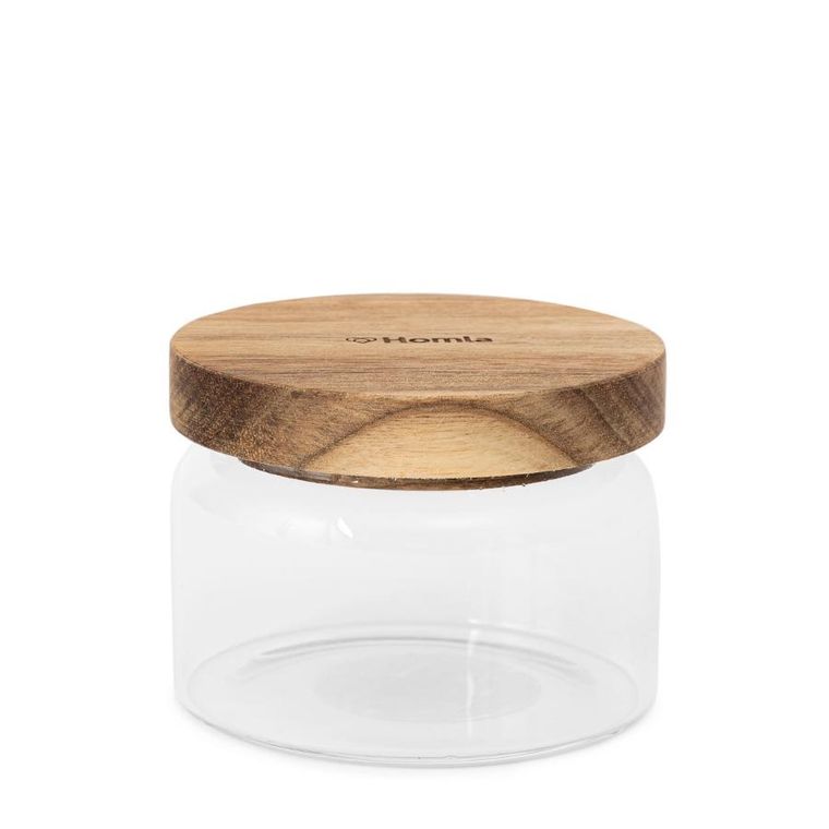 Homla, Carlos, pojemnik, mały z akacjowym wieczkiem, 0,25l