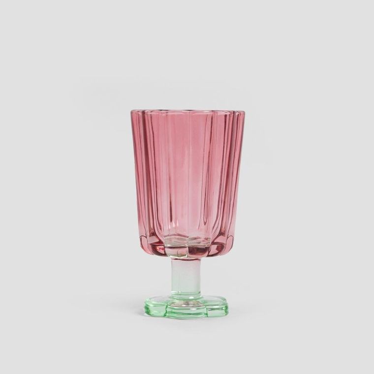 Homla, Cassiar, kieliszek, koralowo-zielony, 0,22 l