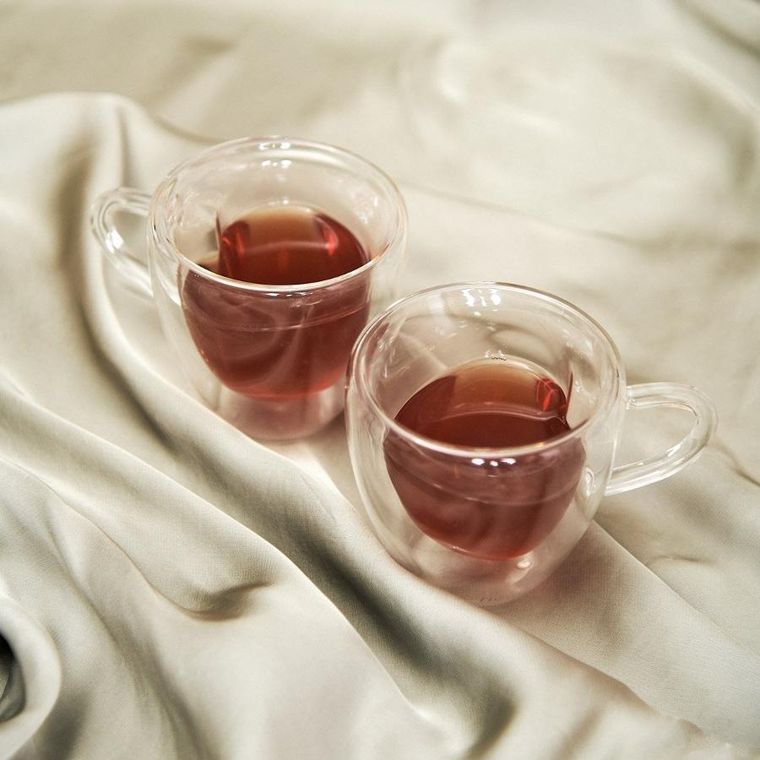 Homla, Cembra, Szklanka Hearts z podwójną ścianką 2 szt. 0,3 L