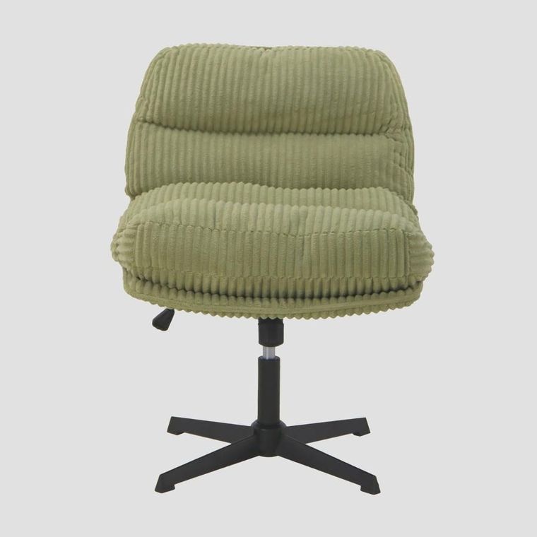 Homla, Cordivo, fotel, sztruksowy obrotowy, oliwkowy, 66-71-83 cm