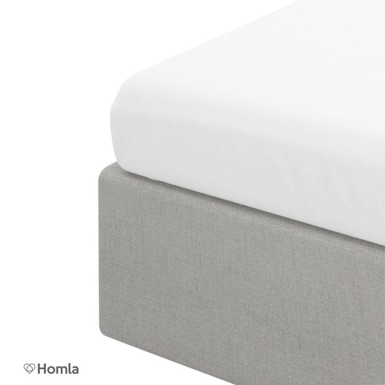 Homla, Danielle, Prześcieradło satynowe białe 160-200 cm, AW23 916308