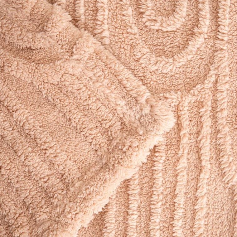 Homla, Darin, koc, miękki beżowy ze strukturalnym wzorem, 150-200 cm