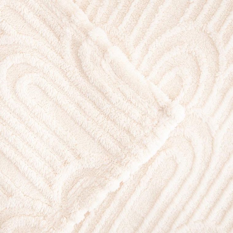 Homla, Darin, koc, miękki ecru ze strukturalnym wzorem, 150-200 cm