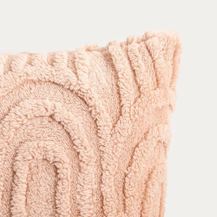 Homla, Darin, poszewka, miękka beżowa ze strukturalnym wzorem, 45-45 cm