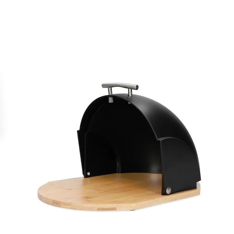 Homla, Darvin, chlebak, okrągły, czarny, 37-26-22 cm