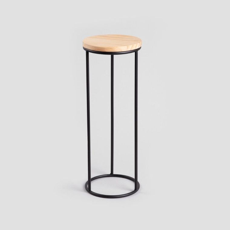 Homla, Ddedoni, kwietnik, metalowy, okrągły, czarny, 20-53,5 cm