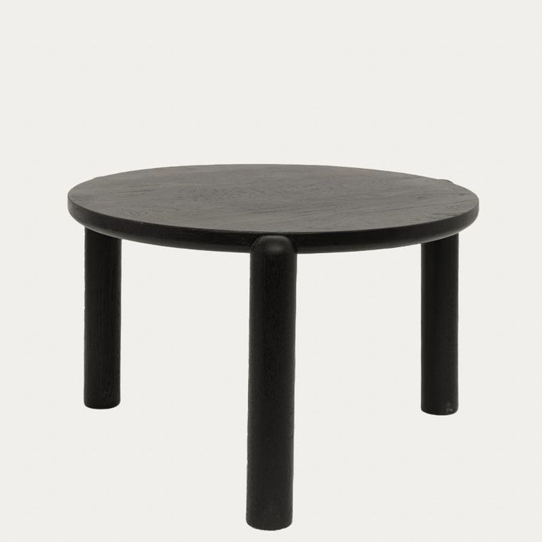 Homla, Delicia, stolik kawowy, drewniany dębowy, czarny, 60-60-40 cm