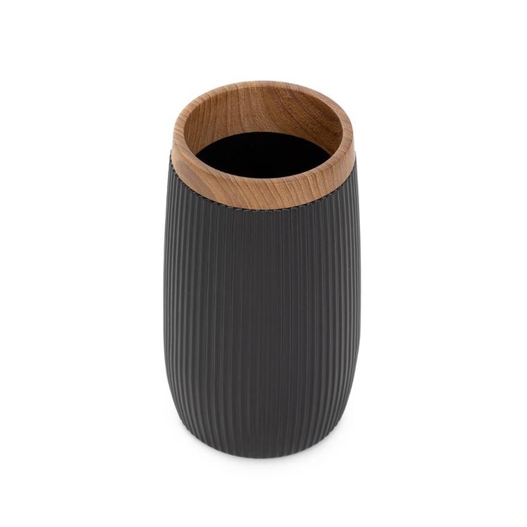 Homla, Diall, kubek łazienkowy, czarny, 6,5-12 cm