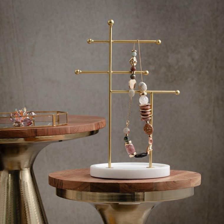 Homla, Dita, ekspozytor na biżuterię, złoty, 20-15-30 cm