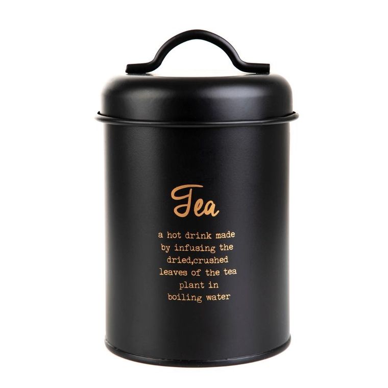 Homla, Escille, pojemnik na herbatę czarny, 14-10 cm