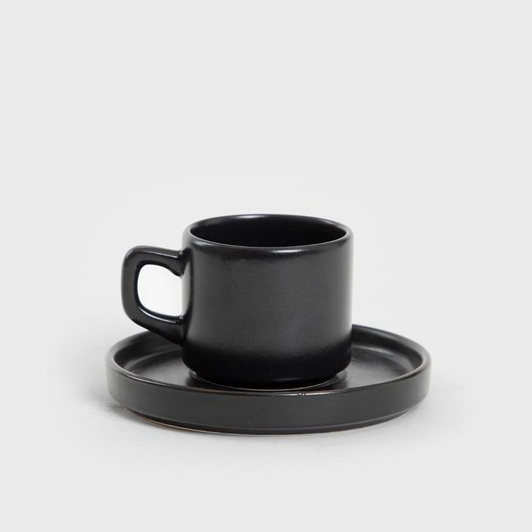 Homla, Famelio, filiżanka, ze spodkiem czarna, 0,2 l