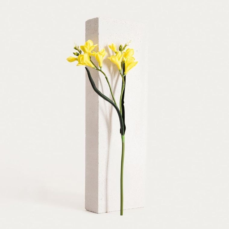 Homla, Fersia, gałązka sztuczna, frezja żółta, 58 cm