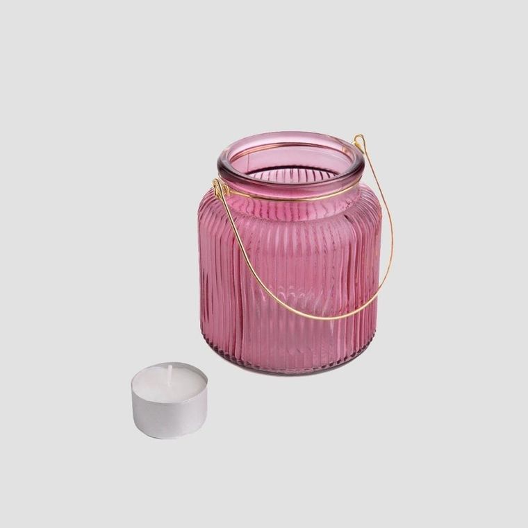 Homla, Fig, lampion, różowy, 10 x 11 cm