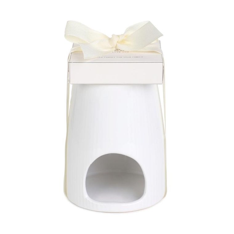 Homla, Fires, kominek ceramiczny, z woskiem Fresh Linen 10-12,5 cm, 22g