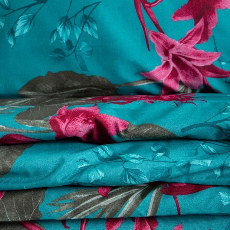 Homla, Florelle, pościel, mikrofibry w kwiaty, 140-200 cm