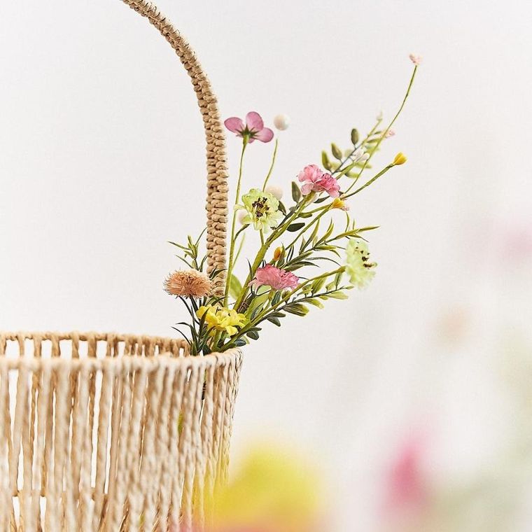 Homla, Flos, gałązka sztuczna, z kolorowymi kwiatuszkami, 45 cm