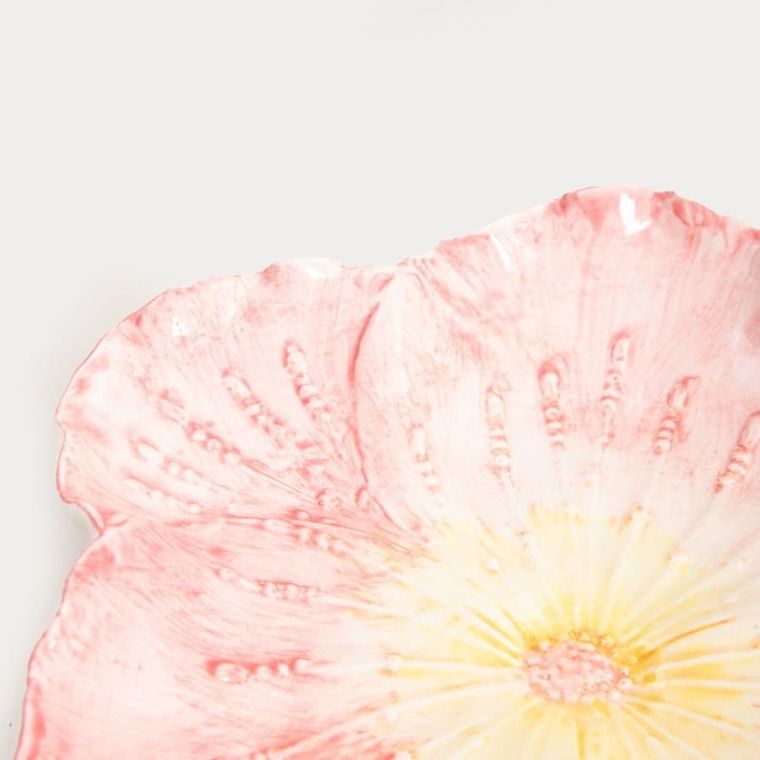 Homla, Folar, taca dekoracyjna, kwiat różowa, 18,5-17,5-3 cm