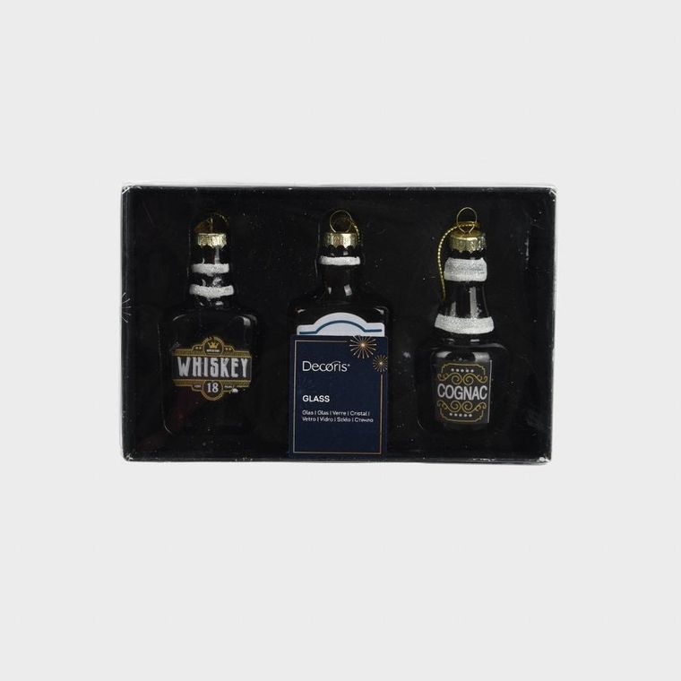 Homla, Gin, zawieszki, w kształcie buteleczek, 3 szt., 4-6 cm